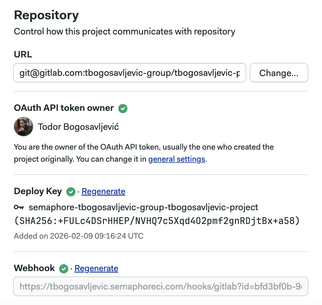 Checking the status of the deploy key