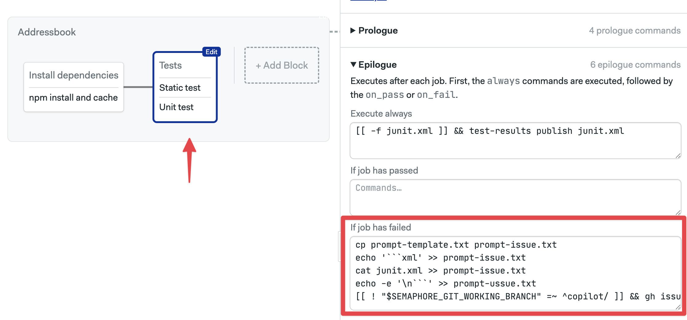 Setting up job to create issues on GitHub
