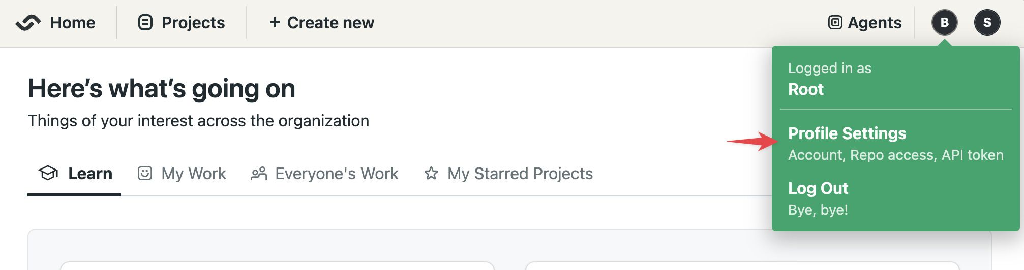 Profile settings