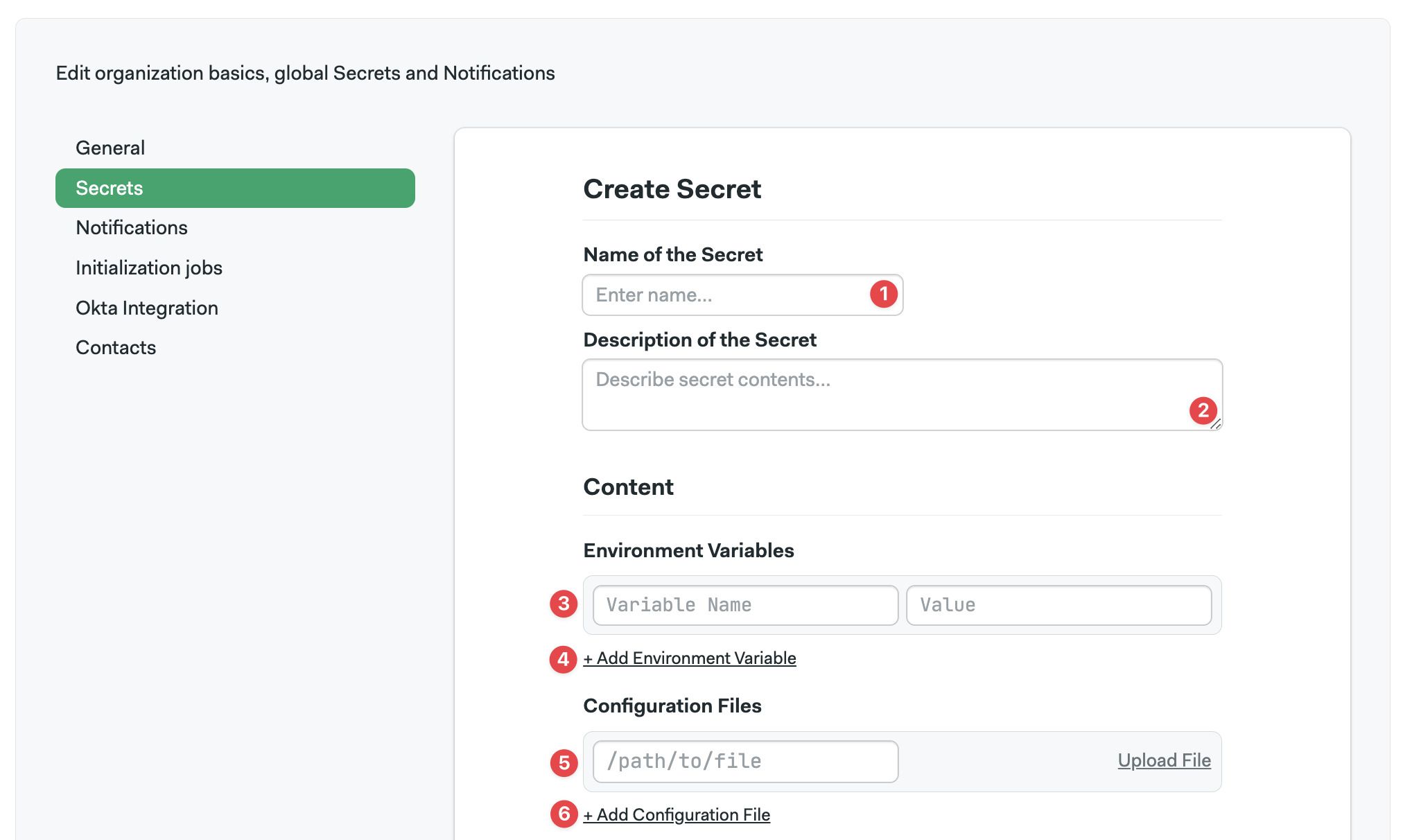 Creating a new server secret