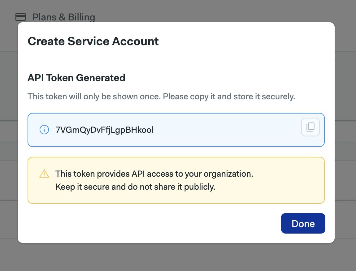 Service account token reveal